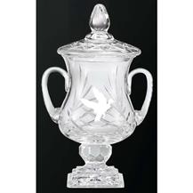 16 inch 24% Lead Crystal Trophy with Handles and Lid